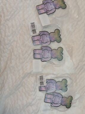CHANEL Iridescent Pastel Bear Keychain Set